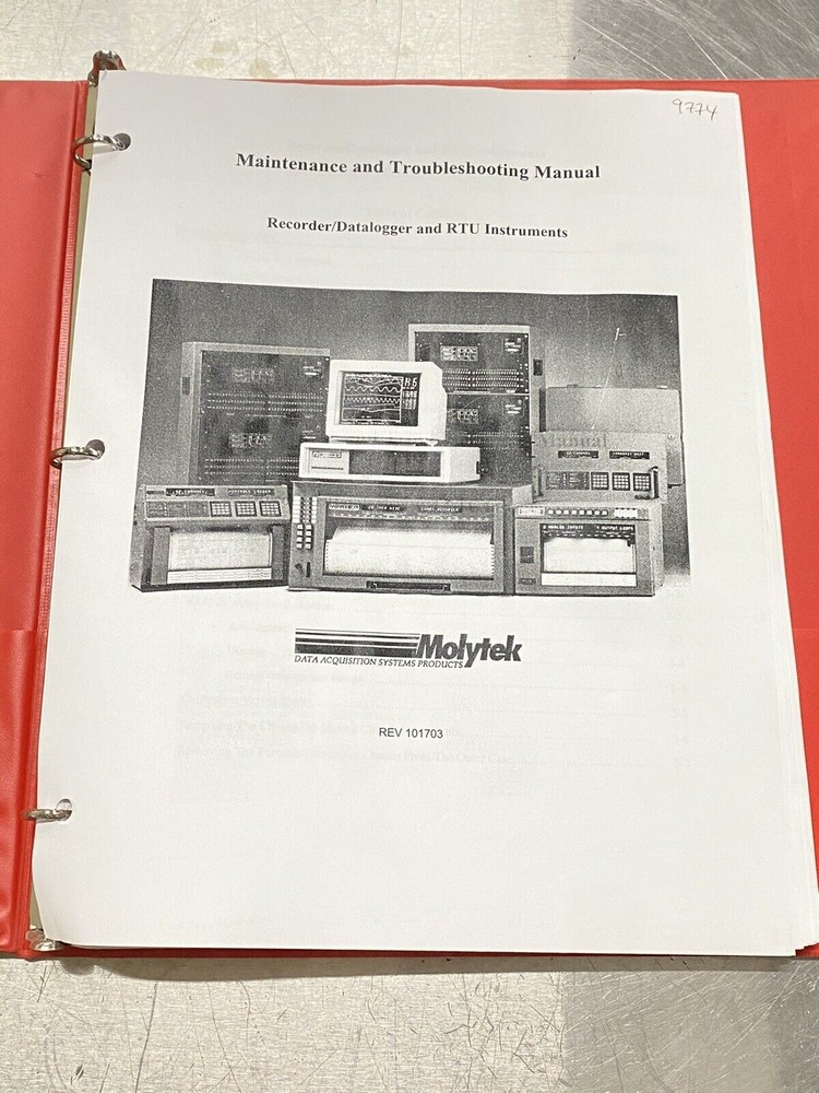 Molytek Recorder Data Logger RTU Instrument- Users Guide / Manual / Instructions