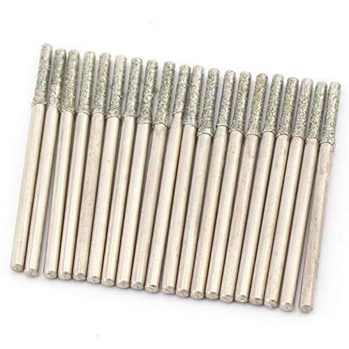 JINGLING 2mm Diamond Drill Bits Grinding Head Lapidary Tools Head Diameter 2mm