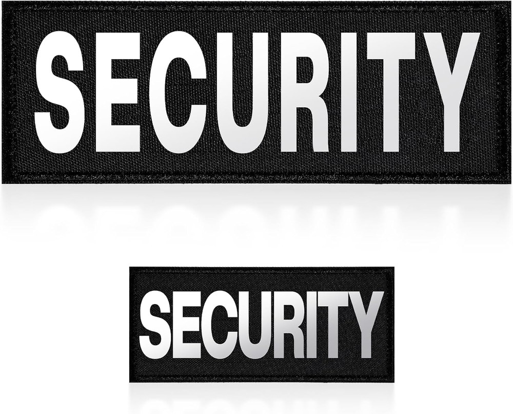 Security Patch, 2 Pcs Reflective Security Hook and Loop Patch for Vest Printed L