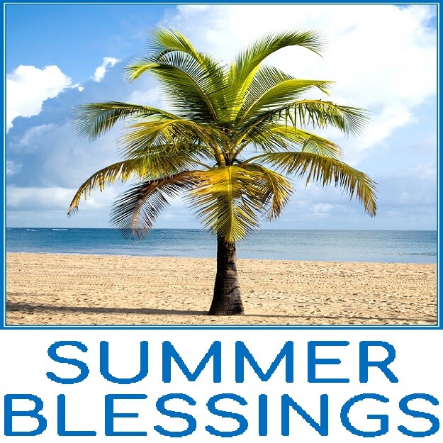 30 Custom Palm Tree Summer Blessings Personalized Address Labels