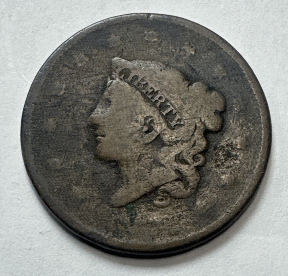 No Date Dateless Coronet Head Large Cent  Copper Coin