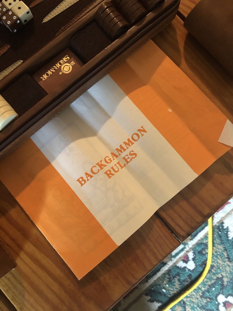 Vintage Backgammon complete Set small travel size