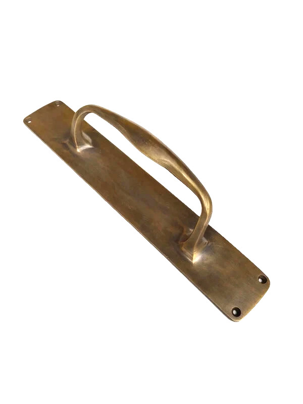 12" x 2" barn door grab Solid Brass Large plain Handle 30cm long Pull heavy PUB