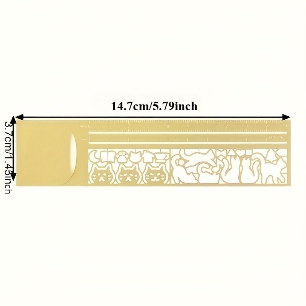 Cute Cat Pattern Ruler Stationery Tool