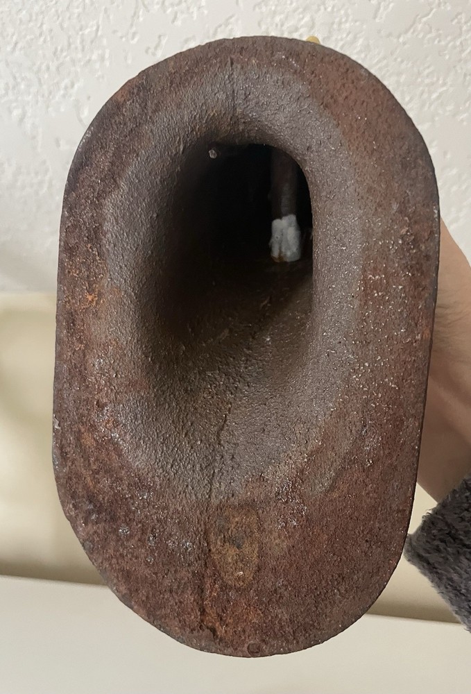 Vintage Table Mounted Large Cast Iron Enamel Painted EAGLE Nutcracker 9" Long