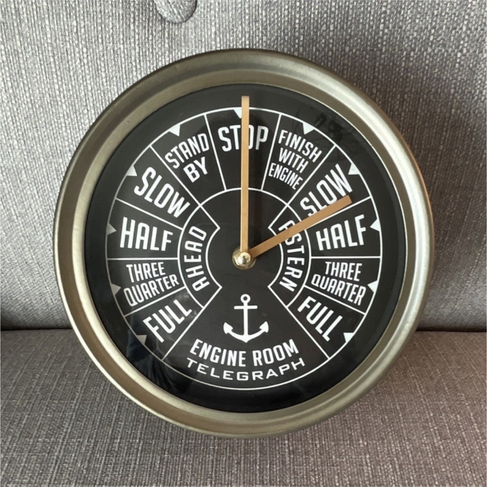Open Road Brands Ship’s Throttle/Nautical Theme Wall Clock