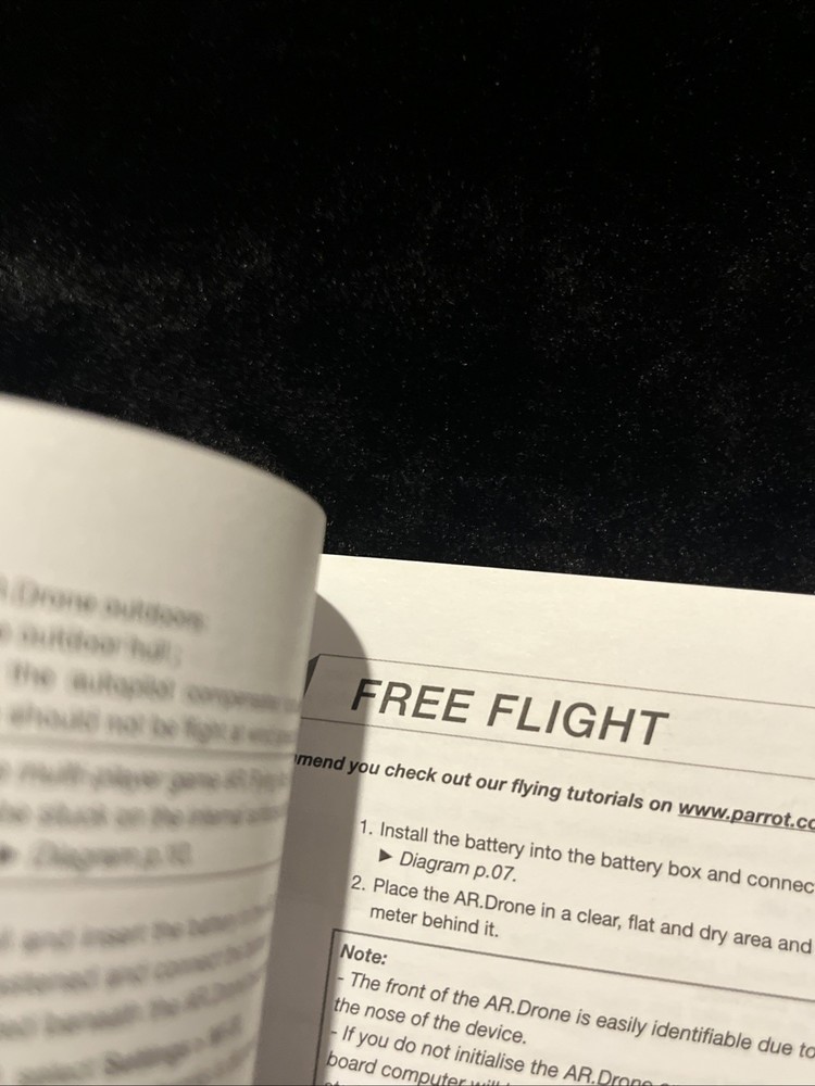 AR Drone Parrot User Manual Instructions Guide
