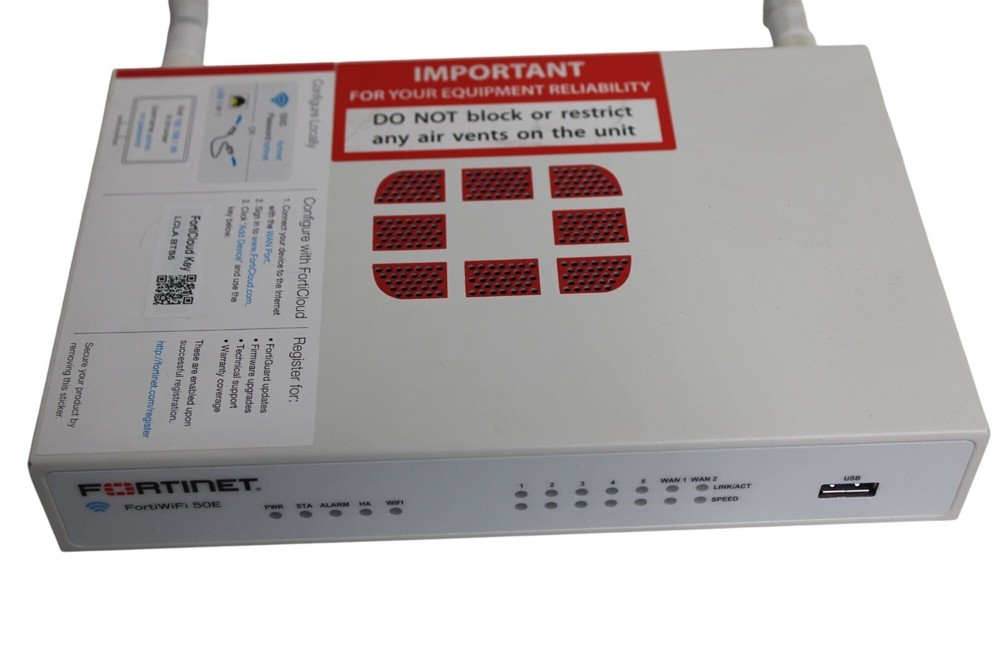 Fortinet FORTIWIFI-50E Firewall VPN Security Device