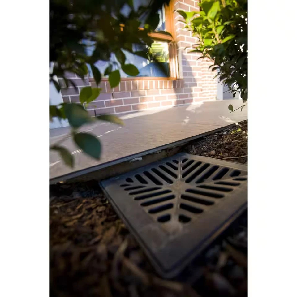 RELN Storm Vortex 9" Low Profile Catch Basin Complete with Black Concave Grate