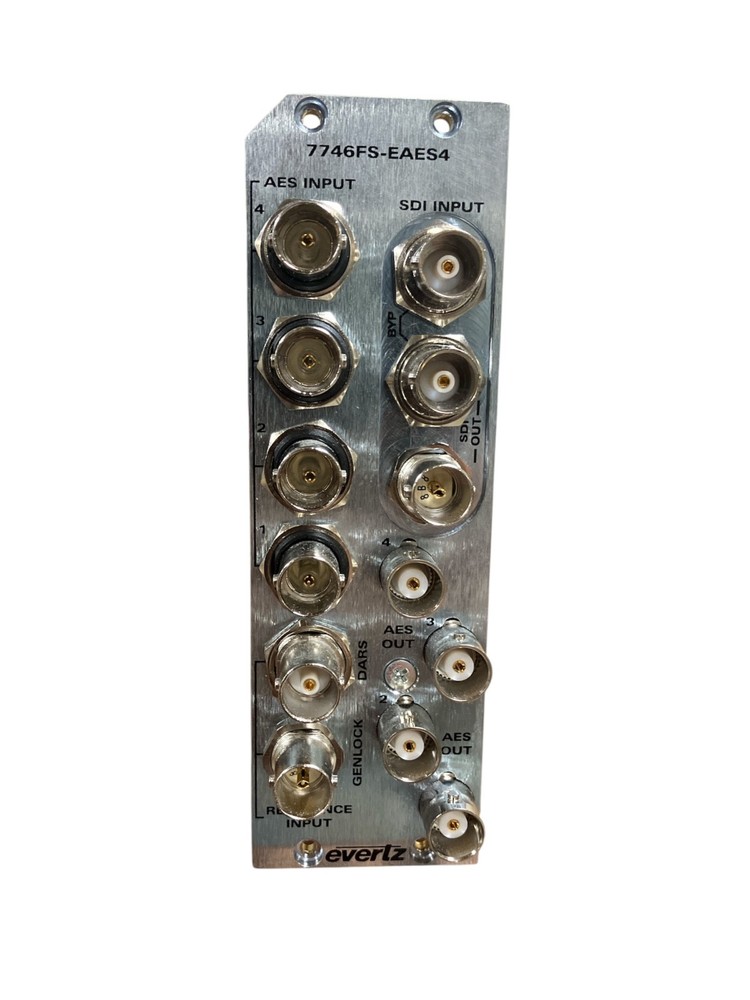 EVERTZ 7746FS-EAES4 SDI Frame Synchronizer W/ Backplane