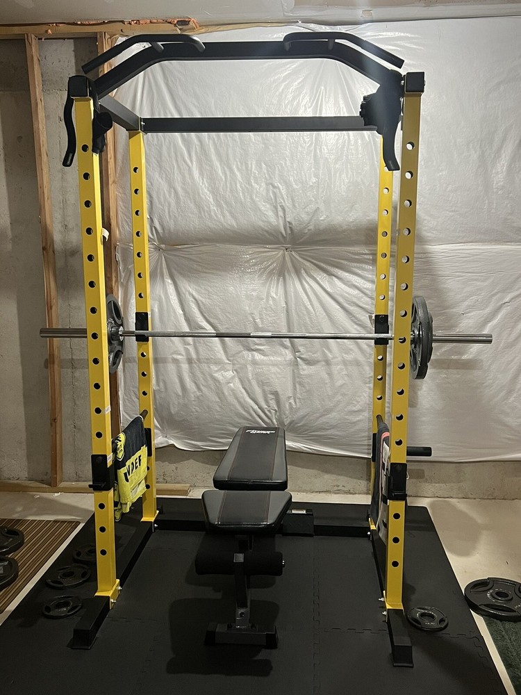 Power Cage + Barbell and 300lbs