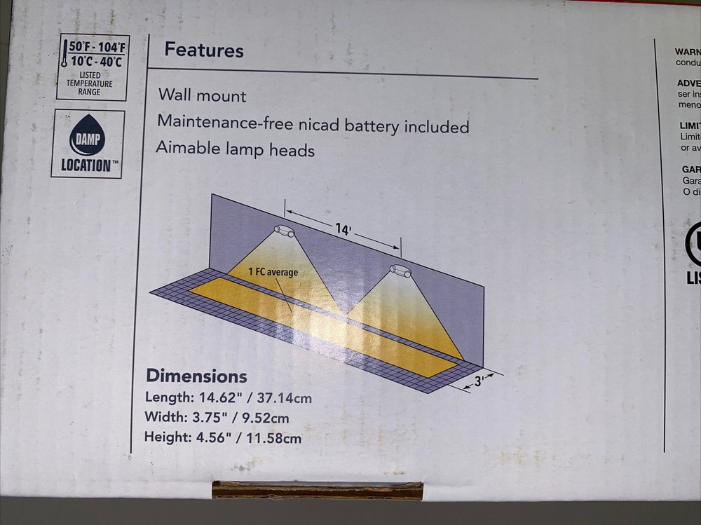 1 Lithonia Lighting LED Emergency Light
