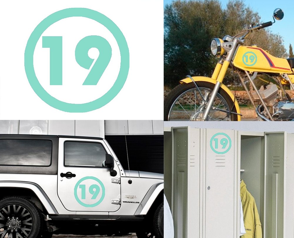 Number 19, Sticker Vinyl Version v2b