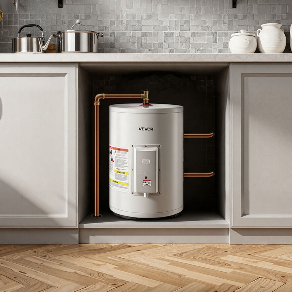 VEVOR 12 Gal Electric Tank Hot Water Heater 1600W 120V Point of Use T&P Valve