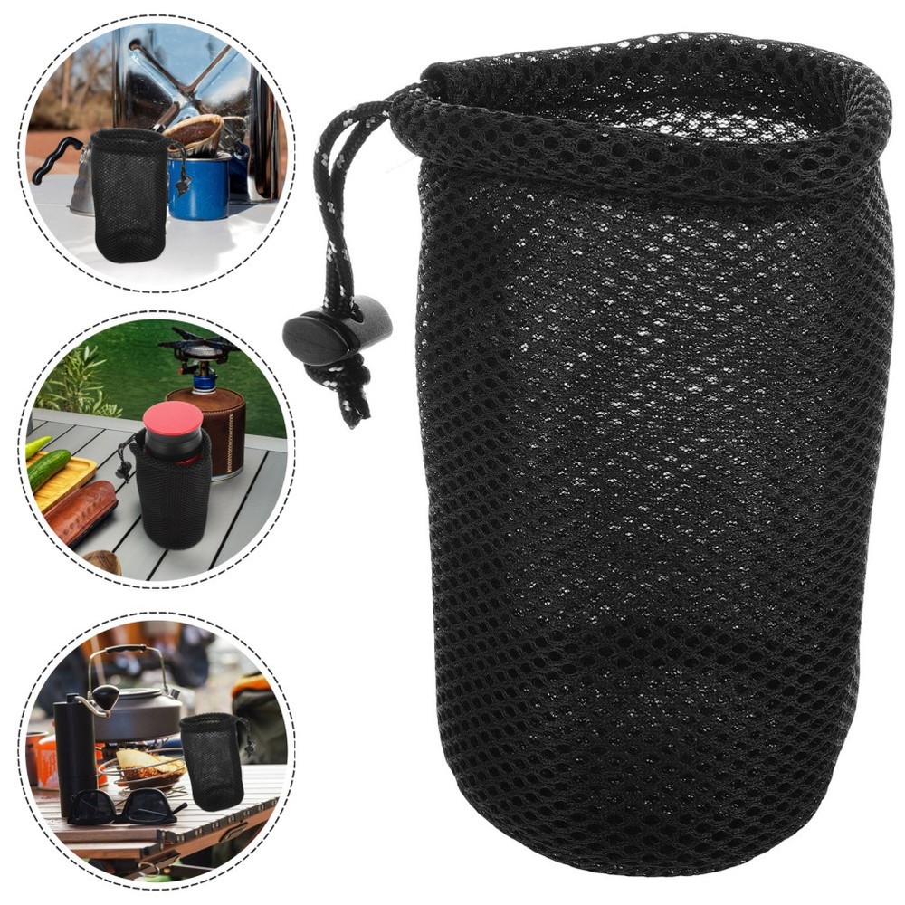 Camping Cookware Mess Kit Bag Tableware Storage Bag Drawstring Heavy Duty