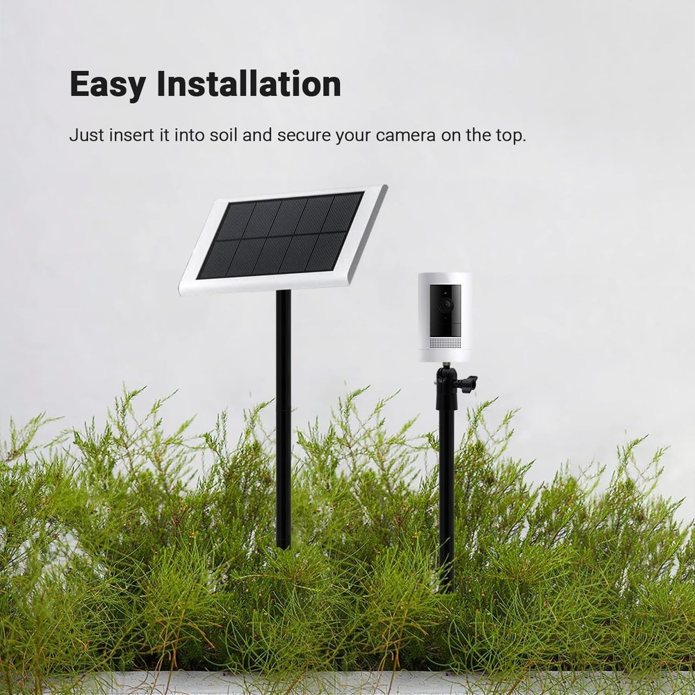 Adjustable Security Camera Ground Stake with 360° Swivel for Optimal Viewing
