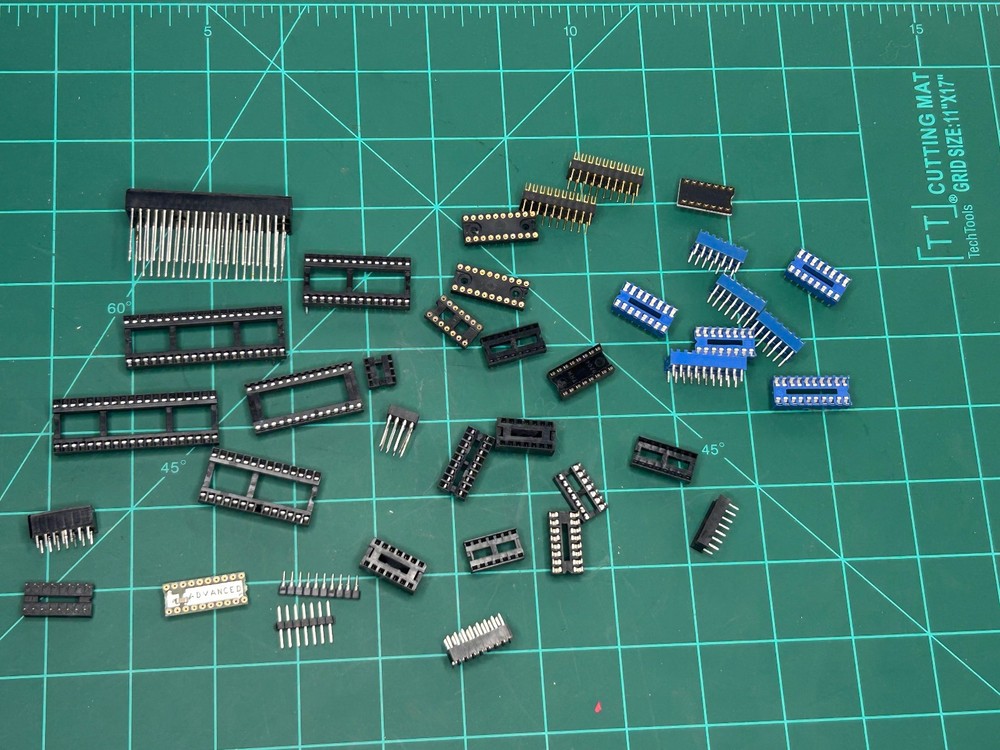 Vintage DIP IC socket assortment