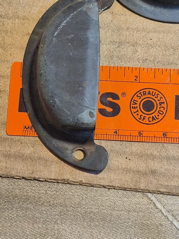 Lot Of 3 Vintage Solid Brass Bin/Drawer Pulls