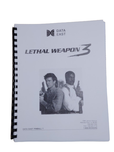 Lethal Weapon 3 - East Pinball Machine  manual