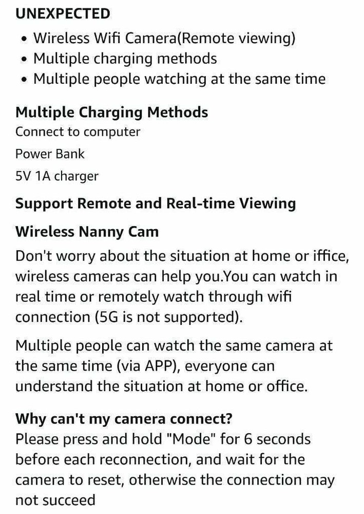 Mini Camera, WiFi Wireless Tiny