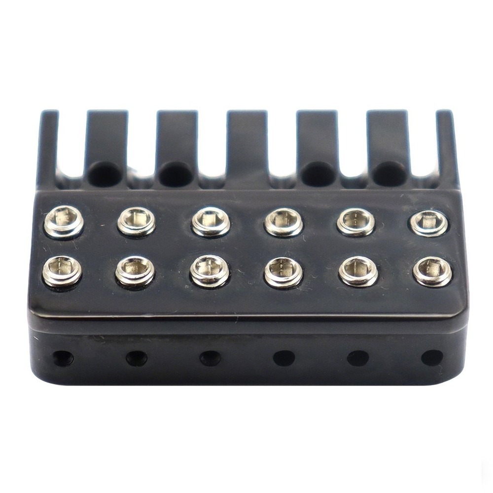 Brass 6 String Guitar Bridge String Locks Headless Guitar String Locking Black
