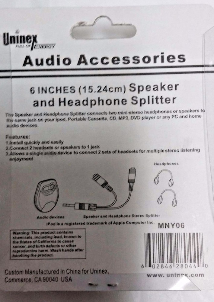 3.5mm Speaker and Headphone Splitter