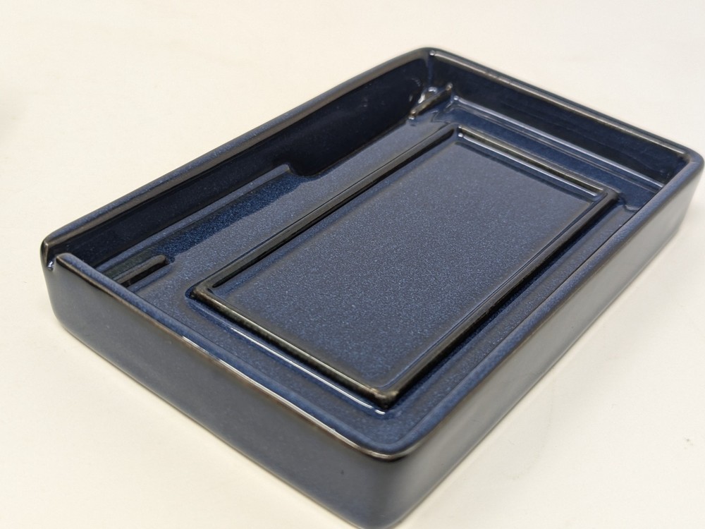 ZERO JAPAN Blue Ceramic Butter Dish
