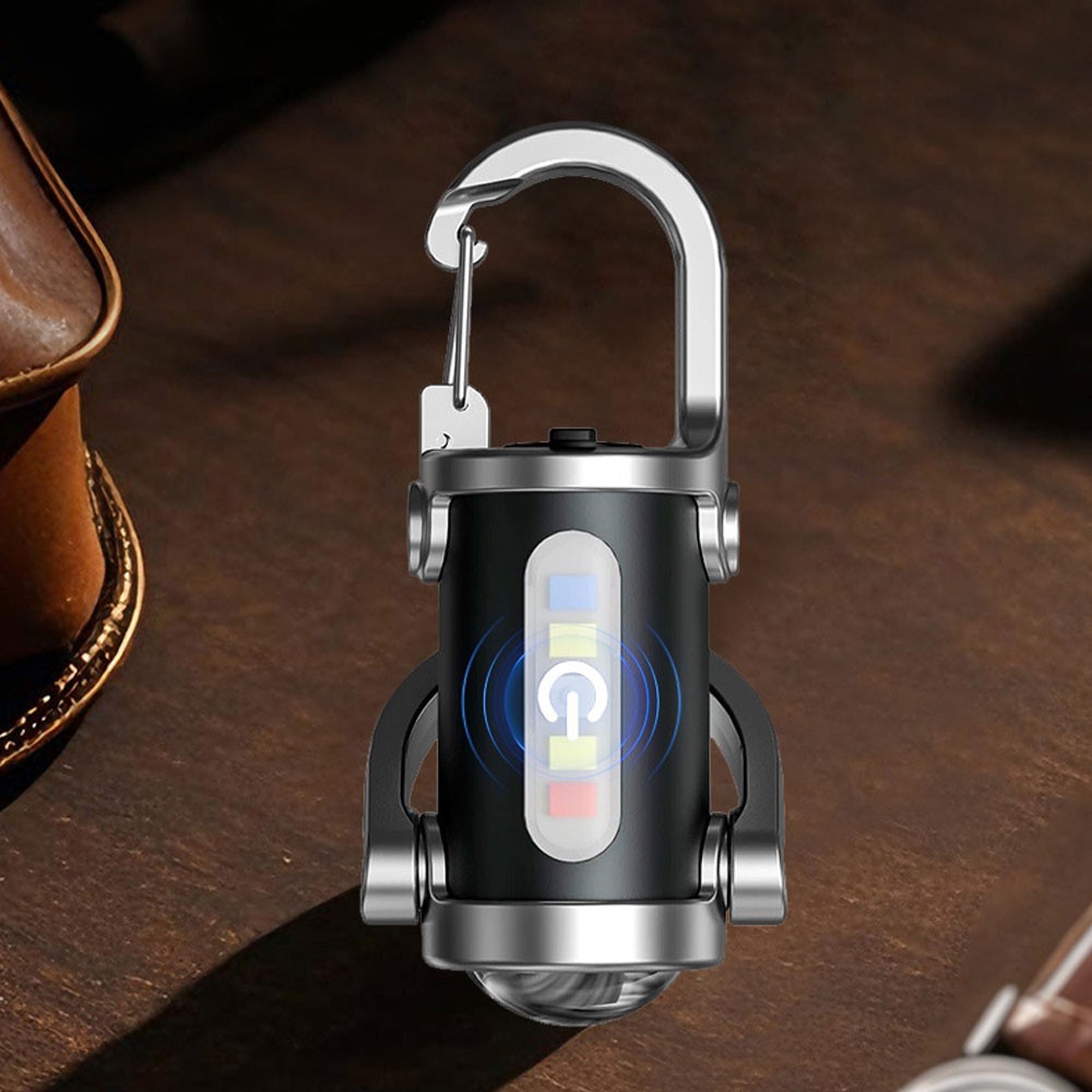 Portable Rechargeable Bright Keychain Flashlight,Emboadlie Mode KU