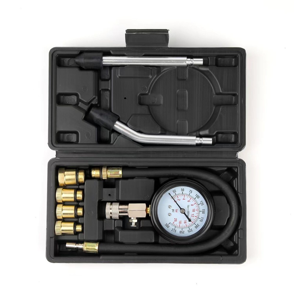 Compression Tester, 8pcs Engine Tester kit Professional 8pc-black