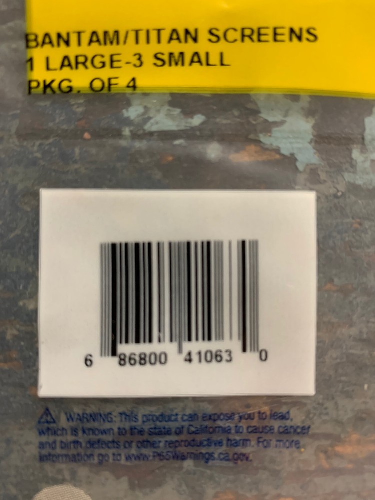 YELLOW JACKET TITAN MANIFOLD REPLACEMENT SCREEN 4/PK 41063