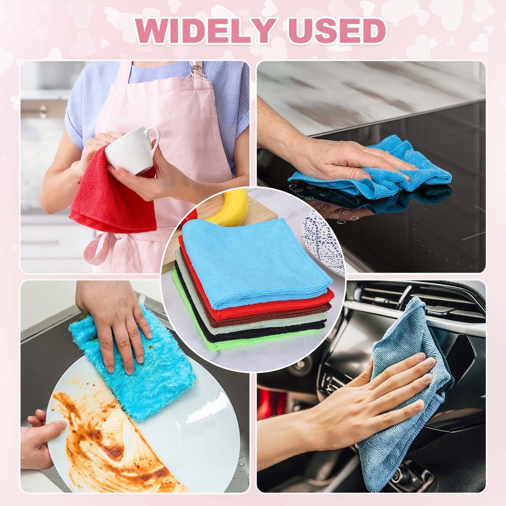 5 Pieces for Microfiber Cleaning, Light Green (Square), 30X30 cm