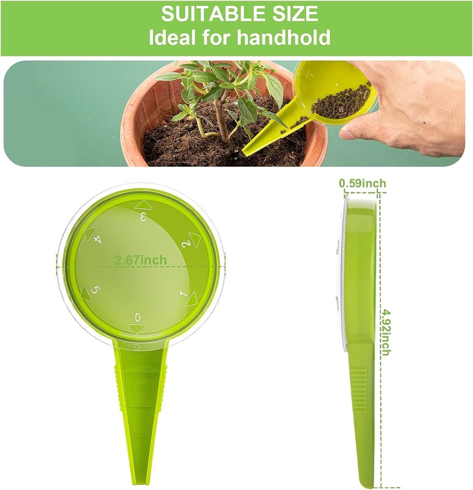 Light Green Sowing Seed Dispenser Tool Set with Adjustable Seed Size Control