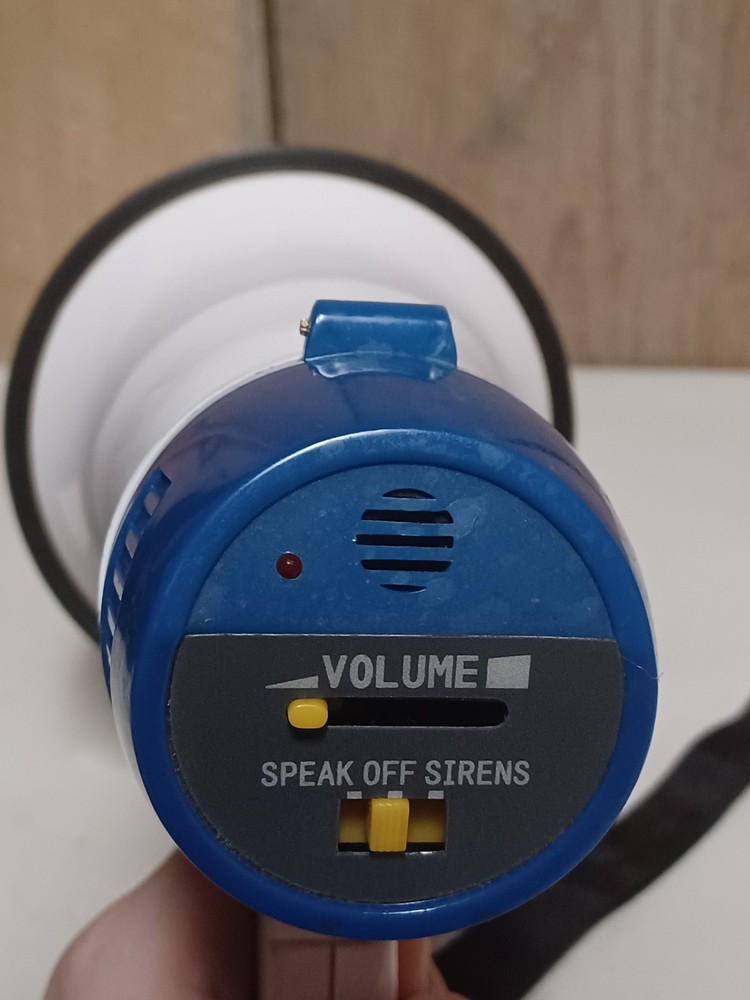 Vintage Blue/White Mega Mite Megaphone