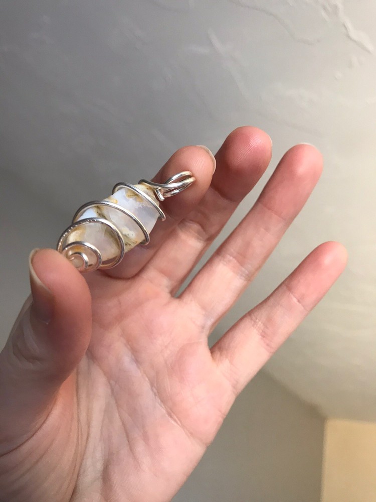 Beautiful Oregon Opal Sterling Silver Wrapped Pendant