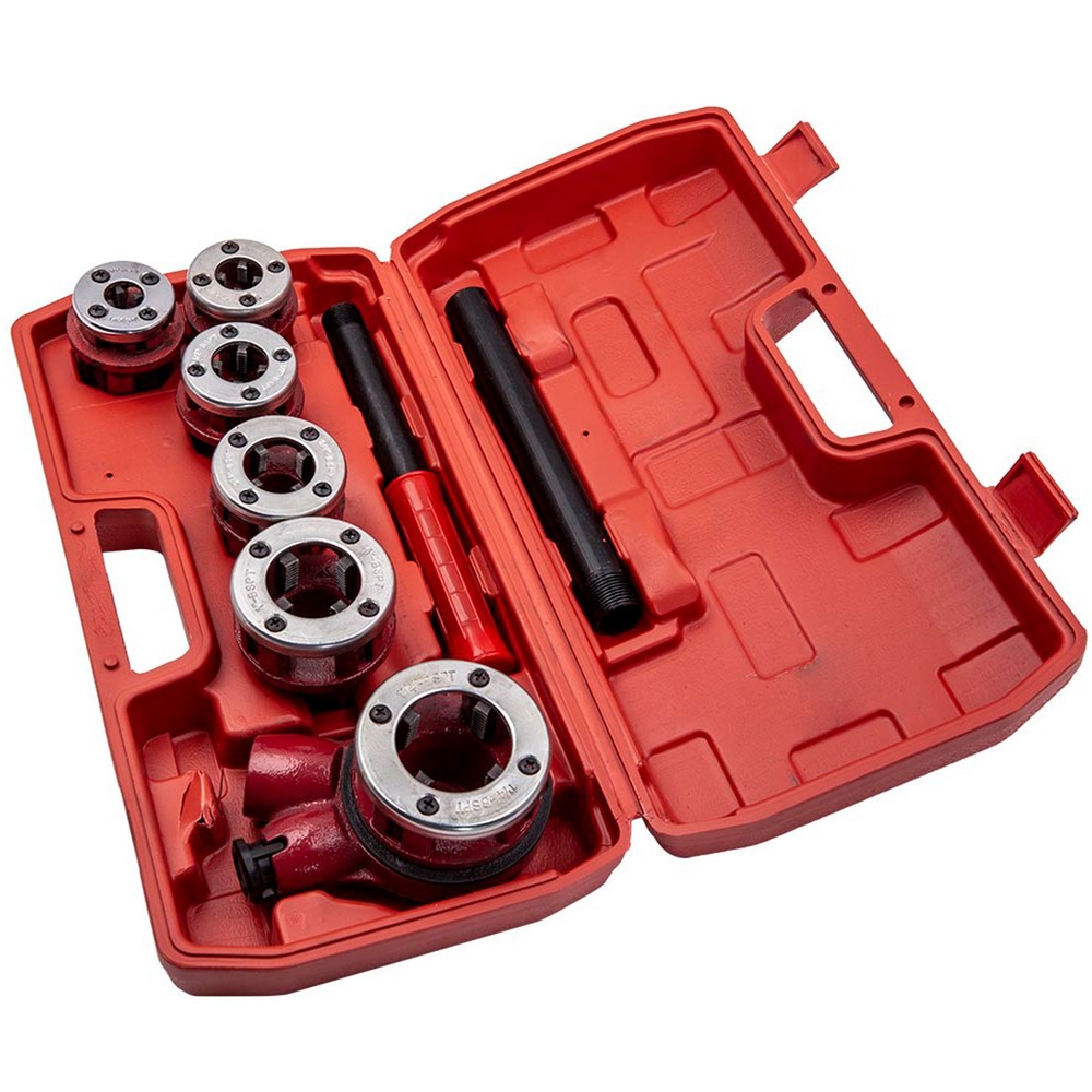 Ratcheting Pipe Thread Threader Die Handle Tube Lengthening Bar Tool kit 3/4''