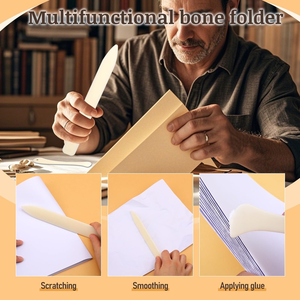 33 Pcs Book Binding Kits 4 Pcs Bone Folder Bookbinding Needle Waxed Thread