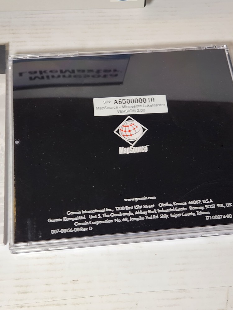 Garmin MapSource LakeMaster Minnesota CD Disc Version 2.00