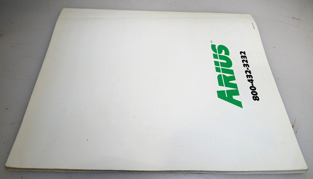 Arius Catalog & Price Catalog December 1989
