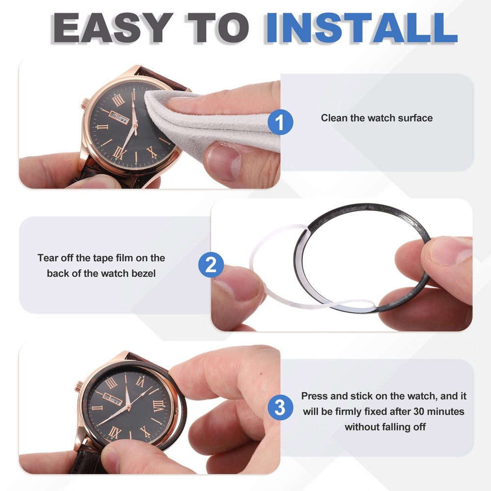 43mm Watch Bezel Insert Watch Bezel Ring Amoled Display Silver/Gray