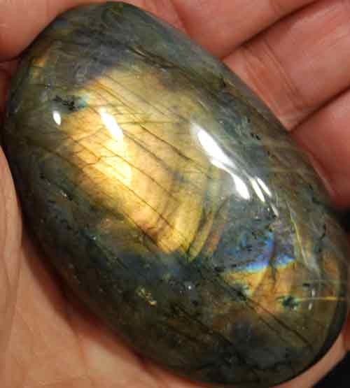 Labradorite Palm Stone (Grade AAA) #10
