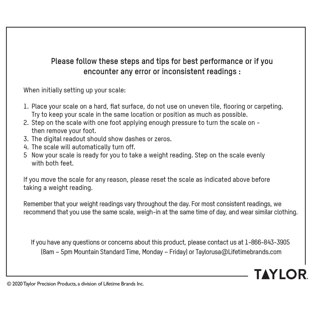 Taylor Digital Bathroom White Plastic Scale