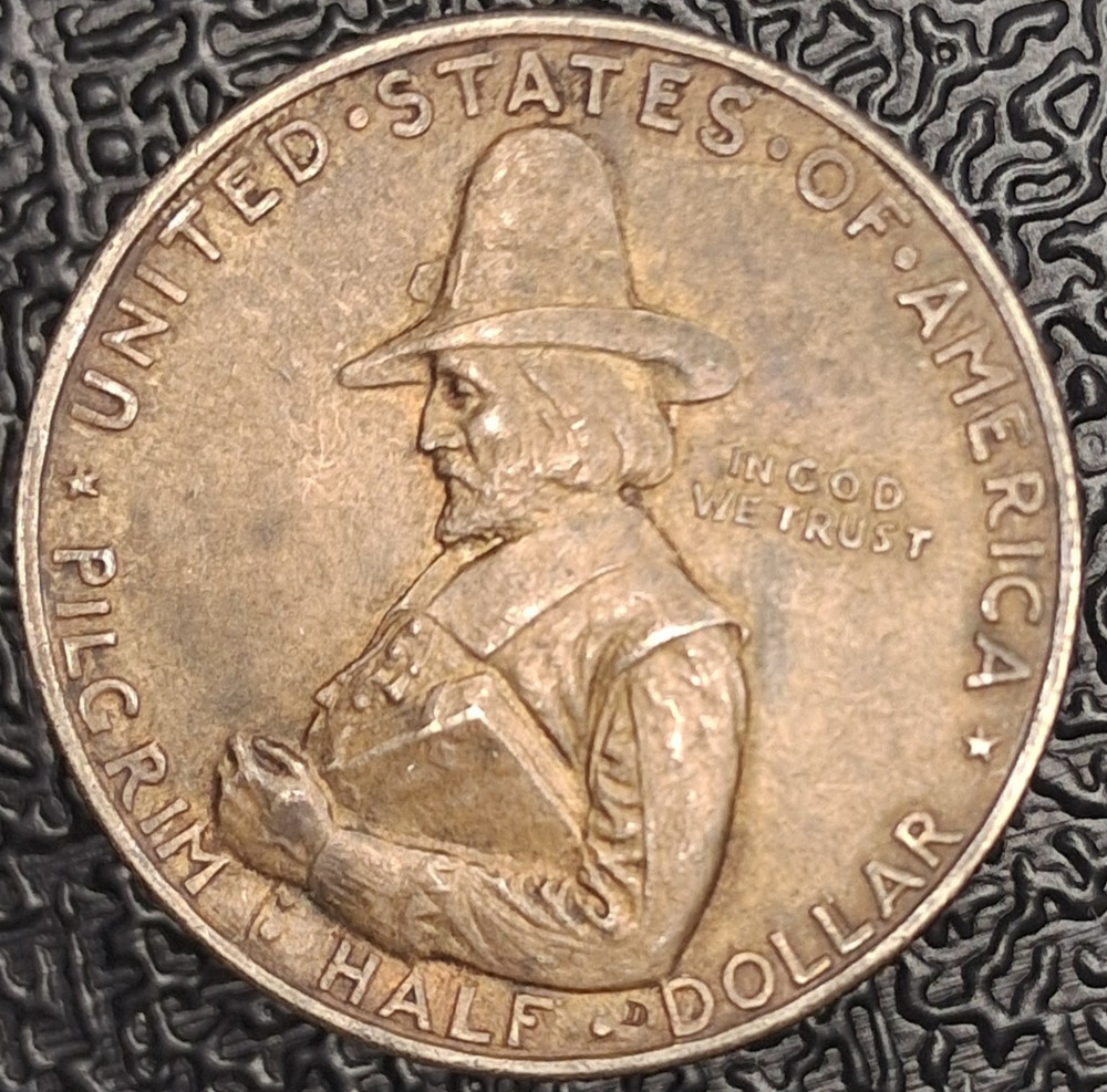 1920 Pilgrim 50C Commenorative Silver Half Dollar