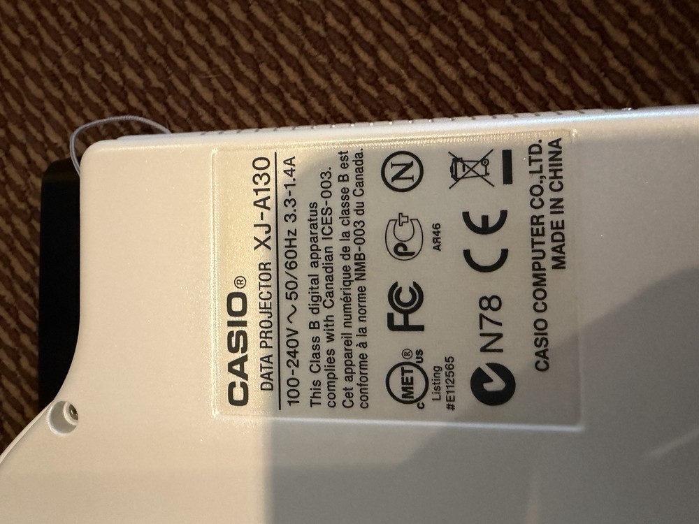 Casio Data Projector XJ-A130 (only 5 Hrs Use On Lamp)