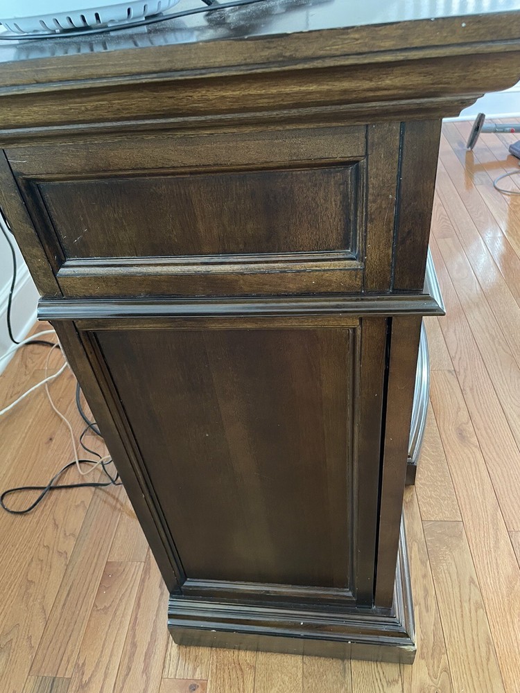 Brown Electrical fireplace tv stand