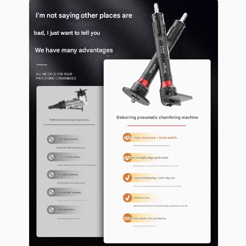Woodworking Mini Pneumatic Chamfering Machine Metal Deburring Chamfering Tools