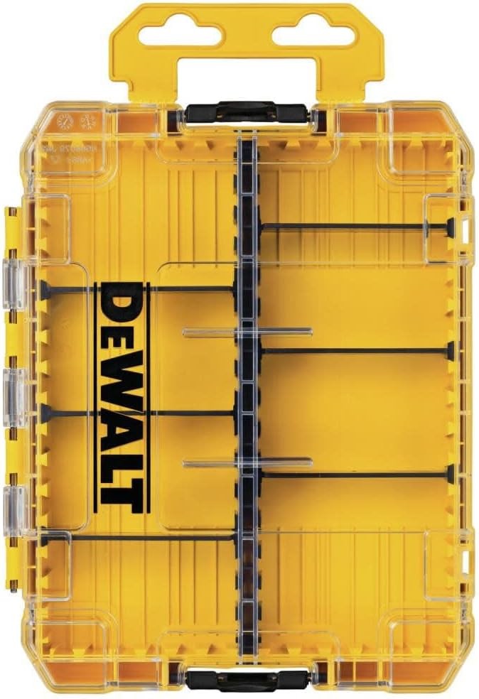 DEWALT Tough Case+ Medium Organizer – 8-Compartment Storage Box for Small Tools