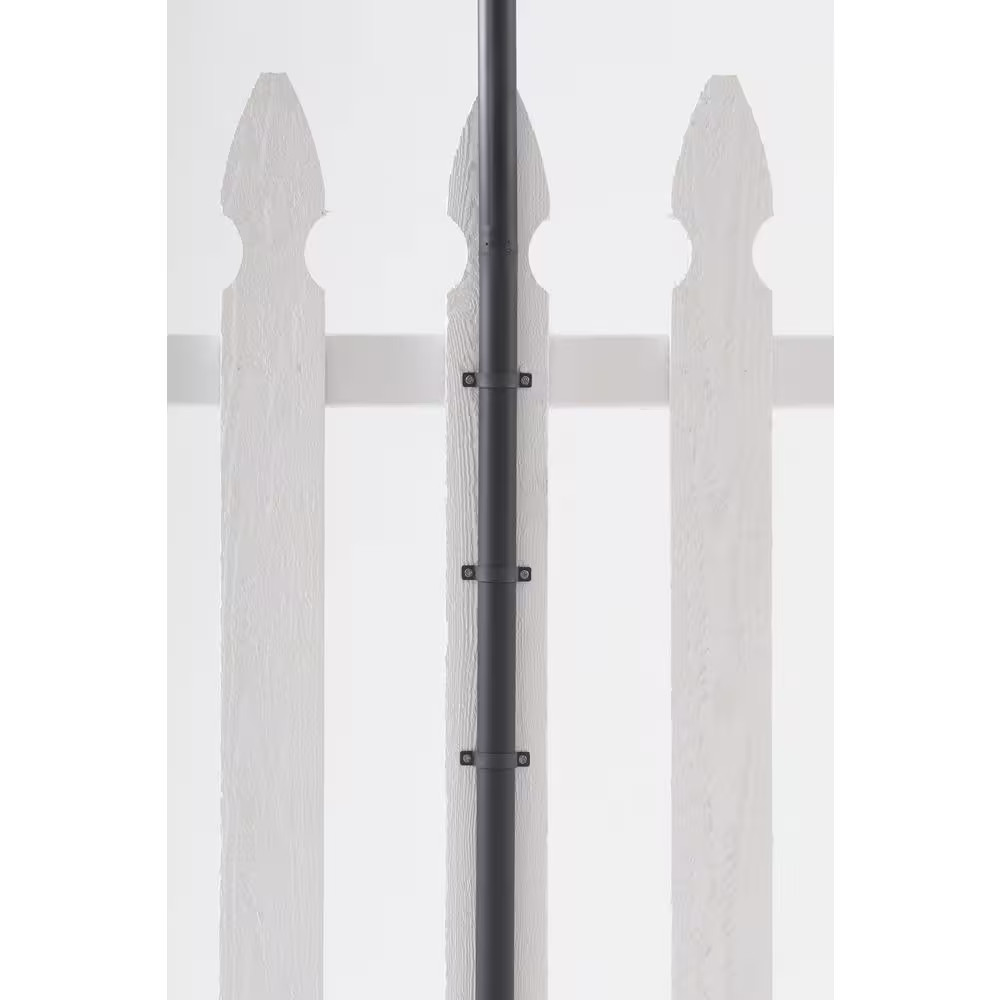 9.8 Ft. String Light Pole in Black (1-Pack)