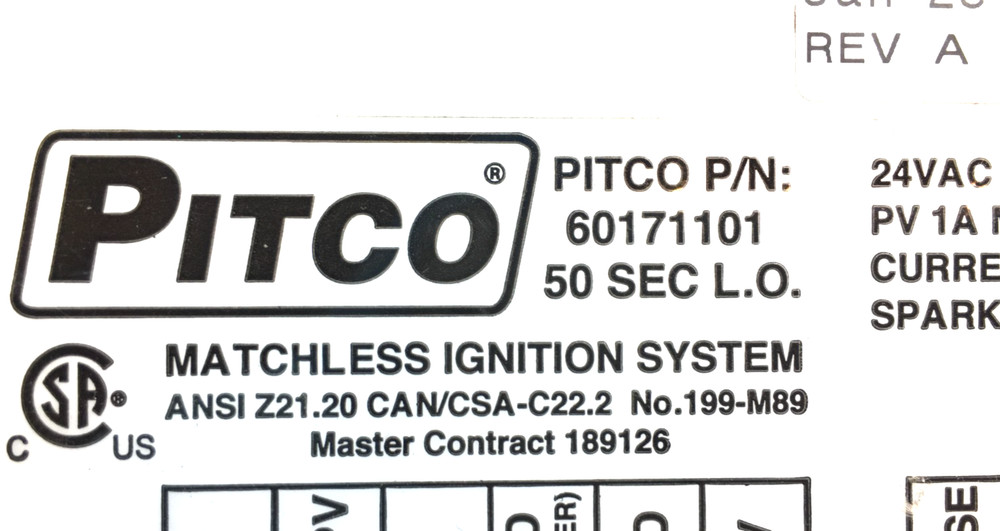 PITCO 60171101 Automatic Ignition System Control Module used #D574