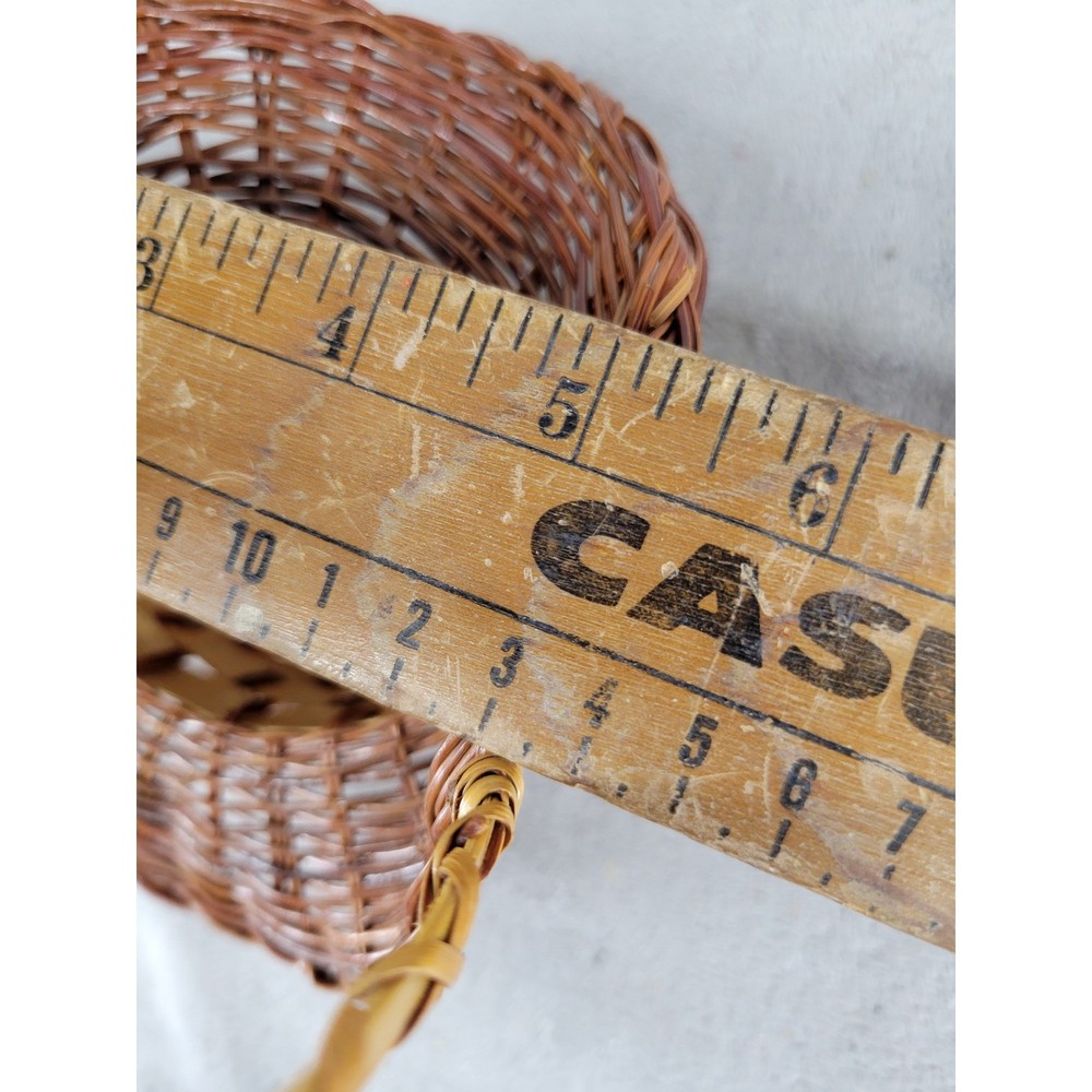 Wicker Flower Basket Handle Small Woven Easter Spring Decoration