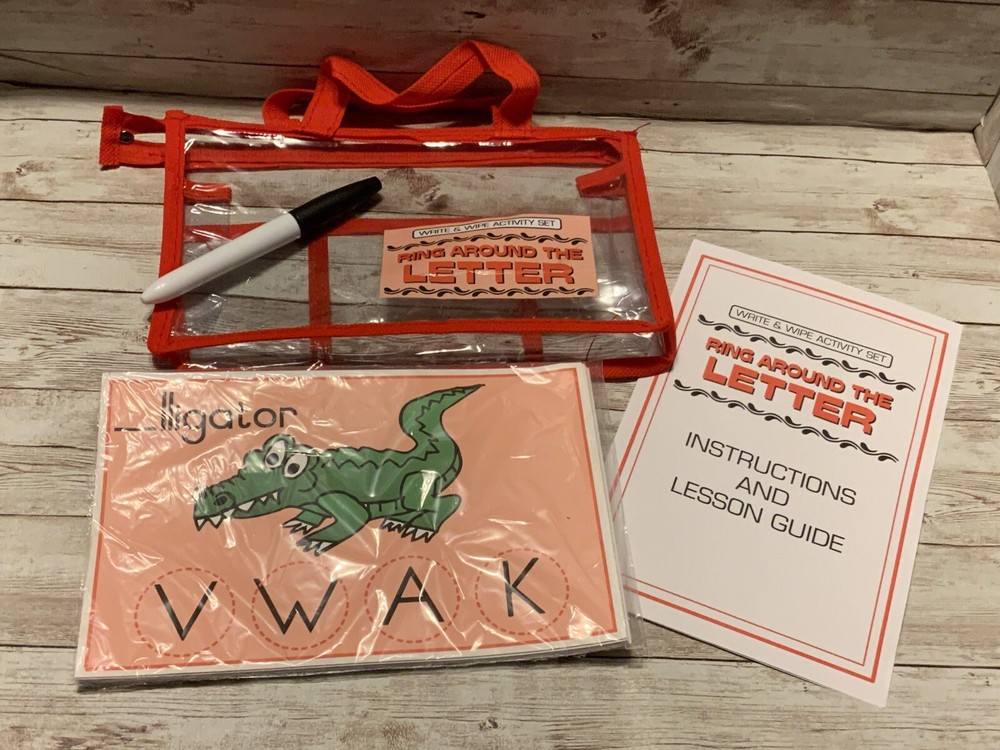 Write & Wipe Activity Set - Ring around the Letter - Learning Center